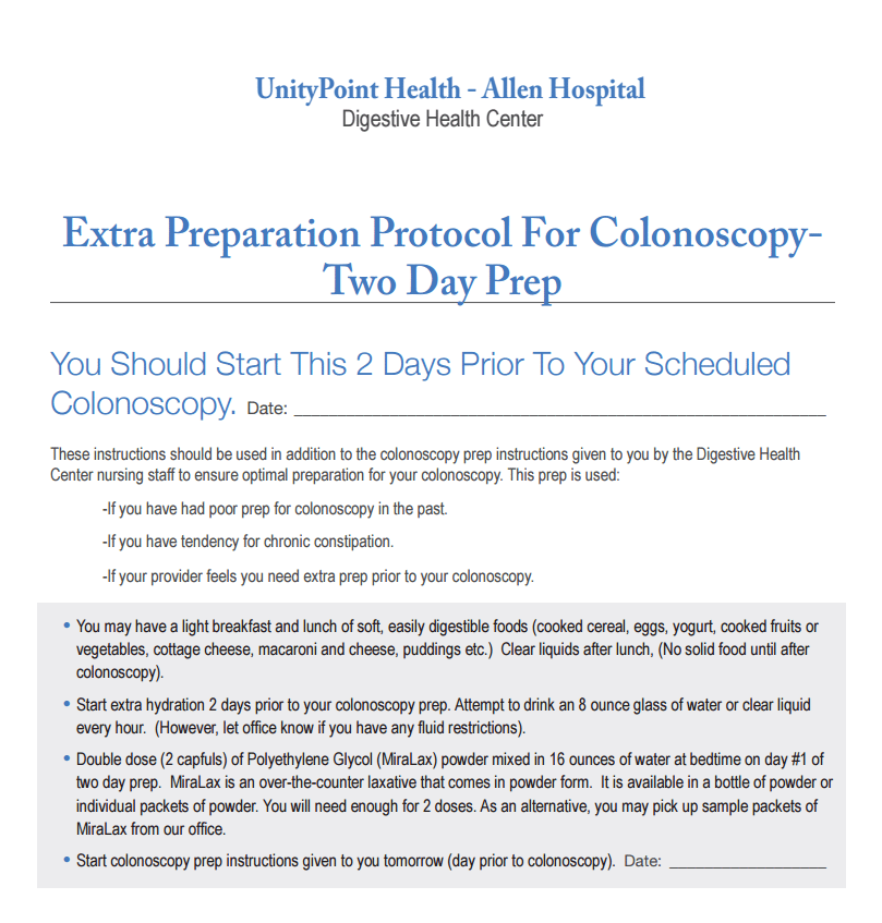 How to prepare for your colonoscopy Cedar Valley Gastroenterology