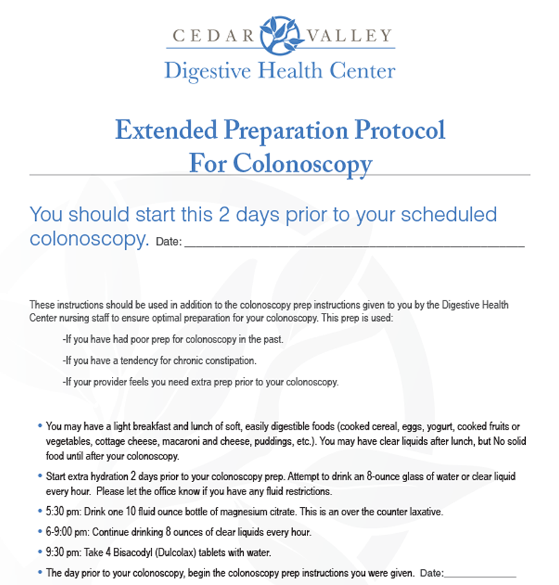 extended preparation protocol